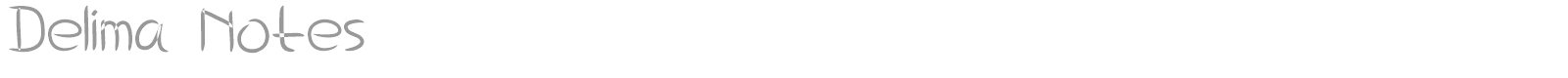 Delima Notes font preview